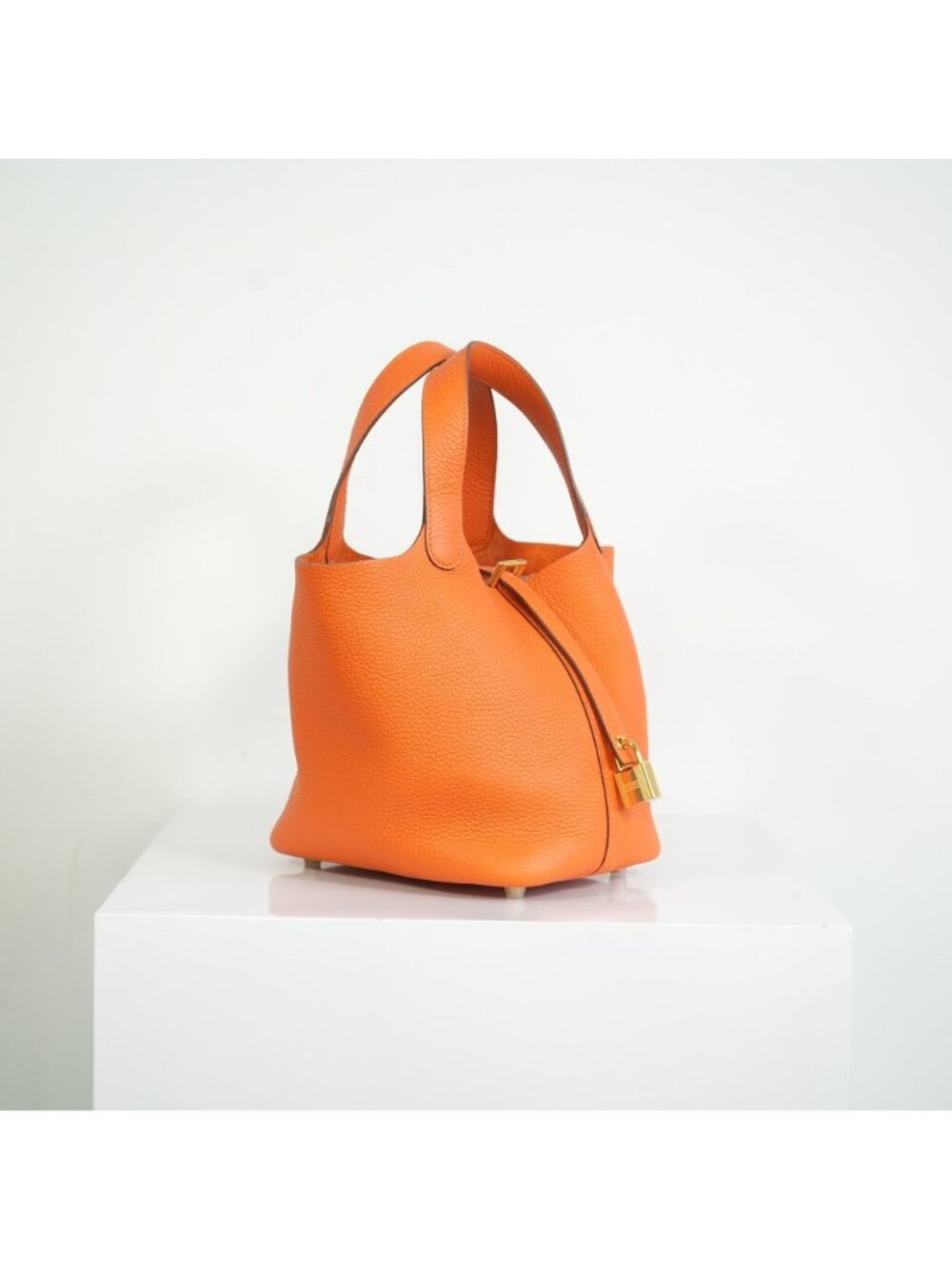 Hermes Picotin Lock 22 Orange Clemence Leather Bag w dust bag - Picture 8 of 12